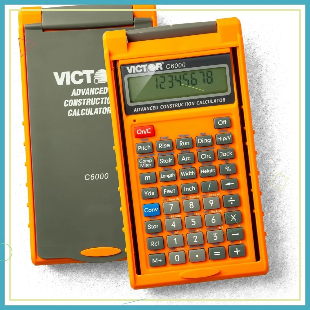 

Advanced Construction Calculator with Protective Case - Fractional & Dimensional Display for Carpenters, Builders & Contractors
