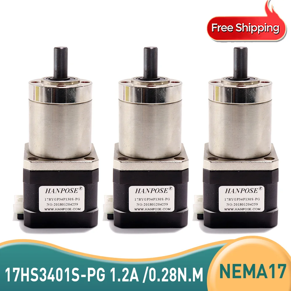 

Nema17 Stepper Motor 17HS3401S-PG 4-lead 42 motor Extruder Gear Step Motor Ratio 5.18-1 3.71-1 Planetary Gearbox Nema 17 for 3d