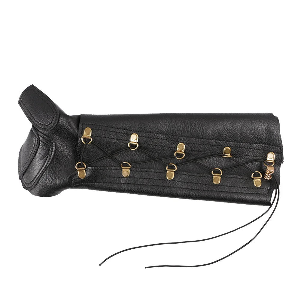 

Archery Arm Guard PU Material Adjustable Bow Shooting Glove Forearm Protector Sturdy Wear Resistant Archery Hand Guard