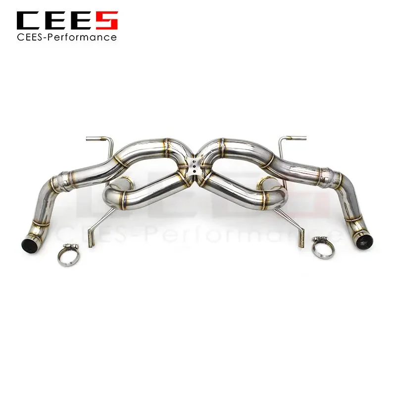 CEES Catback Exhaust for Audi R8 V8/V10 2017-2023 Super Car Racing Tuning Muffler SS304 Performance Exhaust System Parts