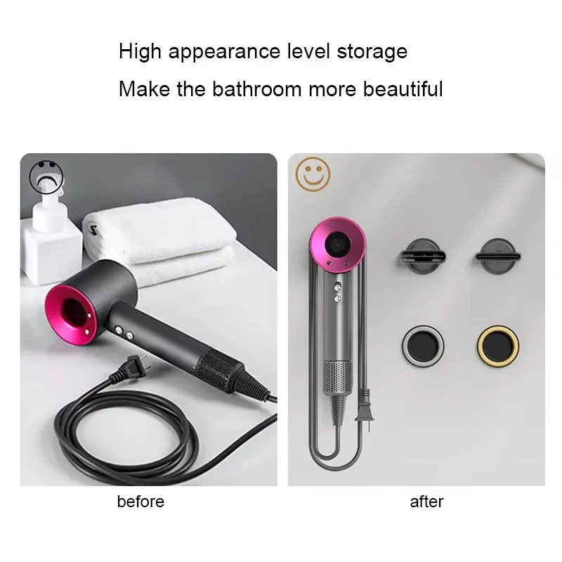 Supporto per asciugacapelli a parete per Dyson Laifen ugello magnetico in alluminio accessori per il bagno senza punzonatura mensola porta soffiante