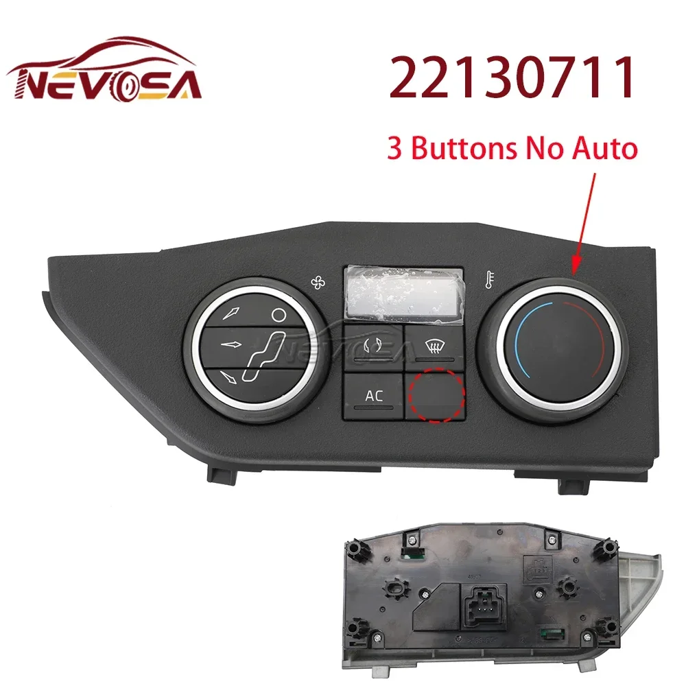 Calentador A/C para VOLVO FMX FM 420 FH4 EURO 6, interruptor de cabina de camión, Panel de Control de aire acondicionado 22130711 22130720 22130723 22130726
