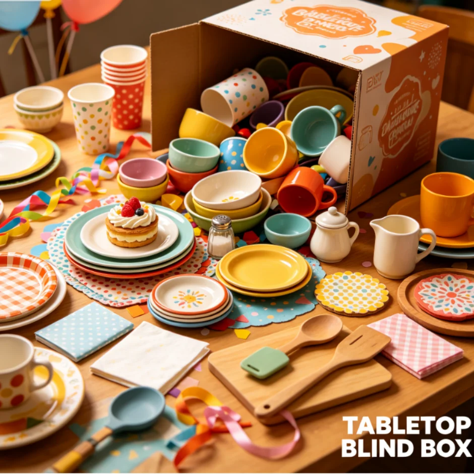 Mystery Random Stylish Dining Blind Box, Surprise Hidden Table Accessory Supplies, Discover unique decorative treasures for your kitchen area