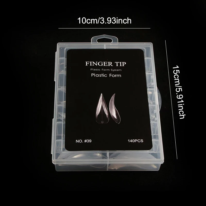 140 stks/doos Gebogen Stiletto 3d Eagle Claw Nail Dual Formulieren Voor Nail Gel Uitbreiding Van Hawk Sculpturale Nagels Volledige Cover mallen