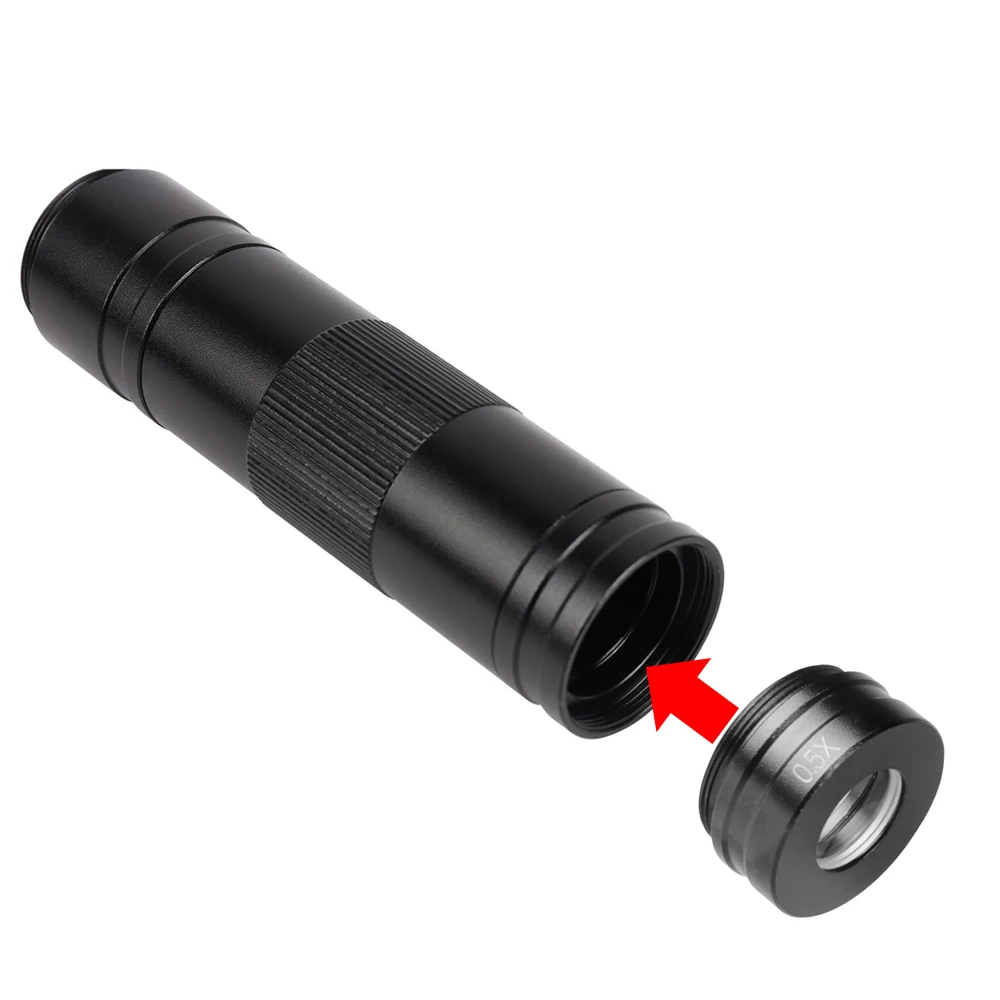 Mikroskop-Objektivlinse, 0,3X 0,5X 2X Hilfsobjektiv für 150X Fokuslinse, 0,3X 0,5X 2X Zoomobjektiv für 180X Zoomlinse – Detail 3