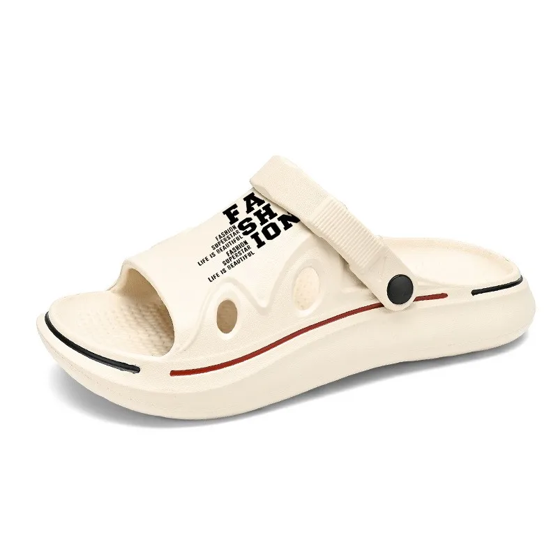 Zapatillas de moda para hombre, sandalias suaves de EVA, zapatos informales para exteriores, toboganes de playa, novedad de verano, 2024