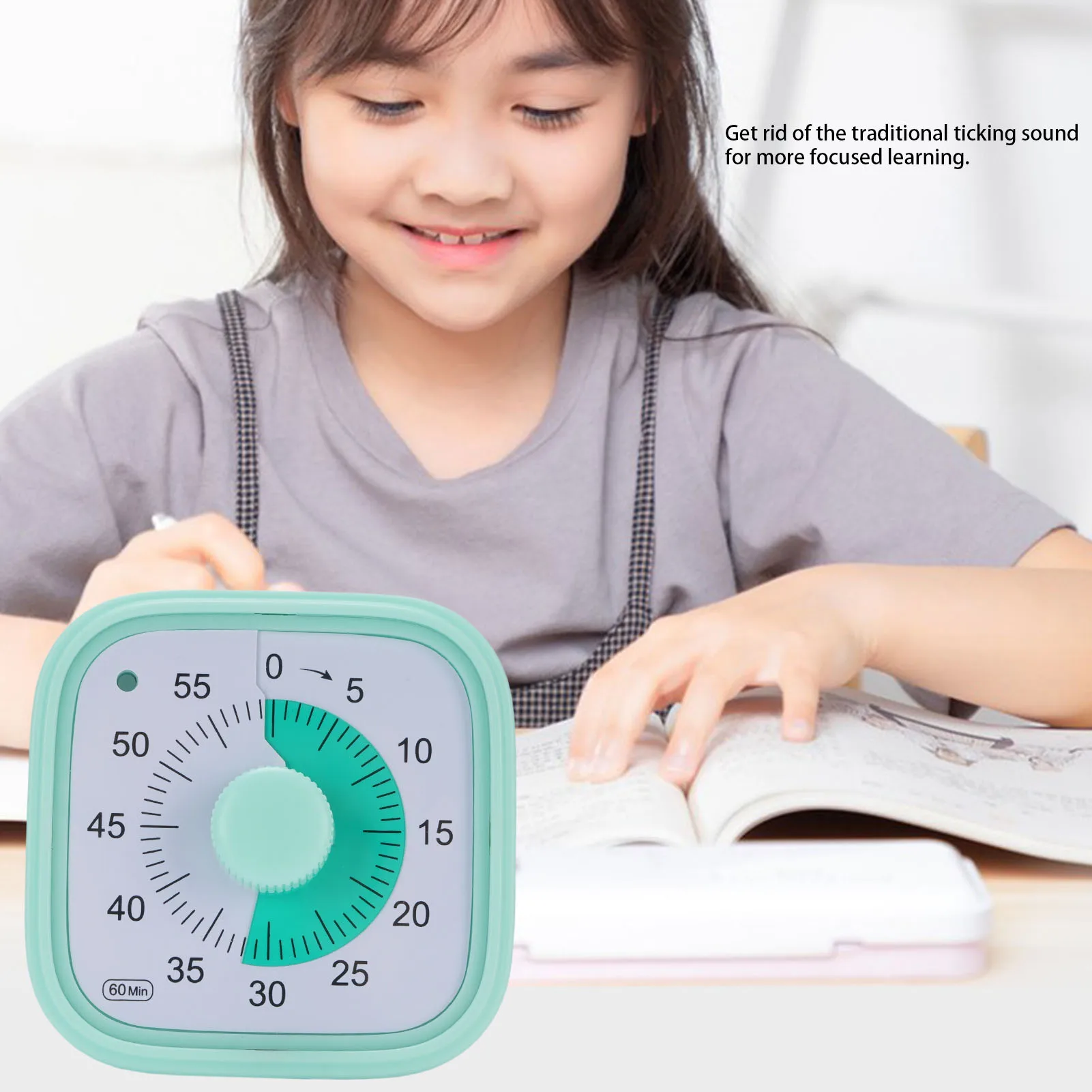 Classroom Visual Timer Sturdy Efficient Compact Multi Purpose 3 Level Volume Visual Countdown Timer for Office Kitchen