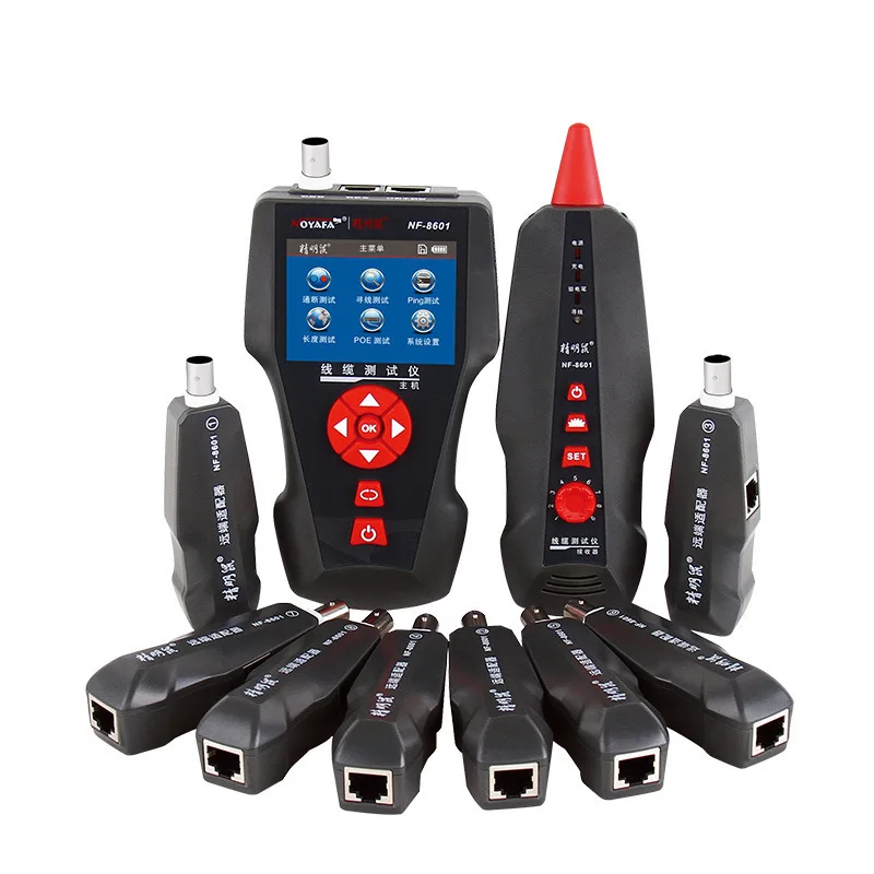 

Original Noyafa NF-8601W Multifunction Network Cable Tester RJ45 RJ11 BNC POE PING Crosstalk Test Network Wire Cable Tracker