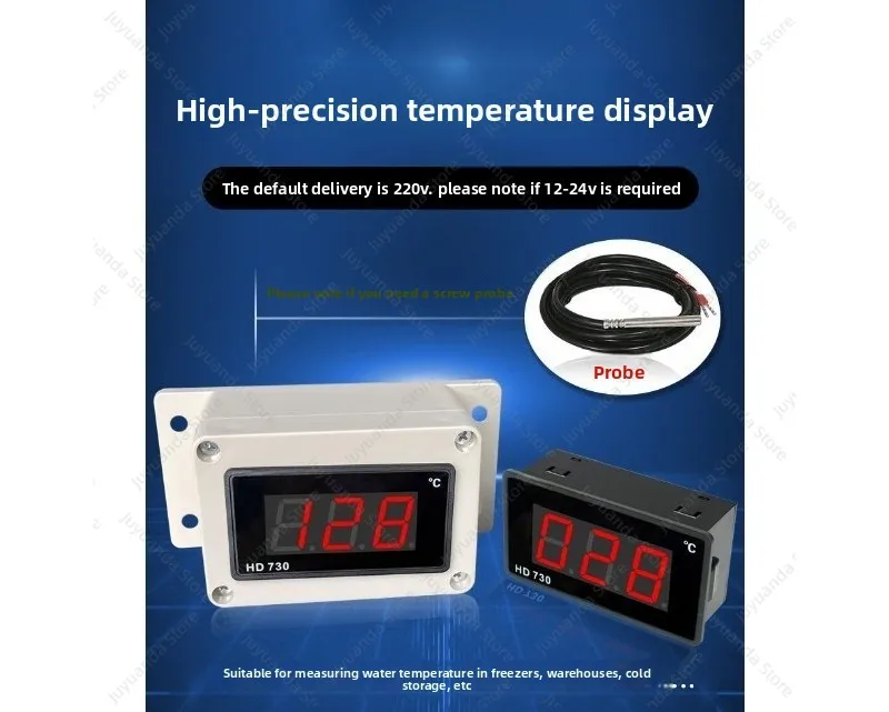 LED Digital Display HD730 High Precision Temperature Controller for Water Heater 24V 220V Industrial