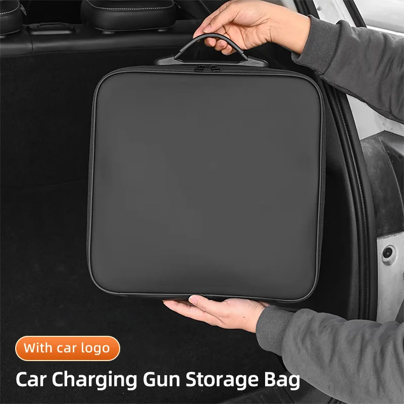 Car Rechargeable Gun Storage Bag Charging Gun Pouch Tool Organizer For Model 3 Y S X 2021 Roadster Cybertruck Juguete