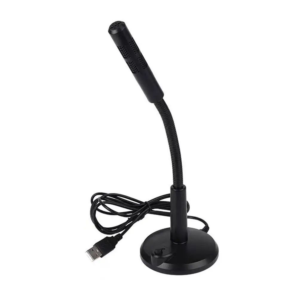 3.5mm Omnidirectional Computer Mic USB Desktop Microphone for PC Laptop Gaming Recording Meeting Singing