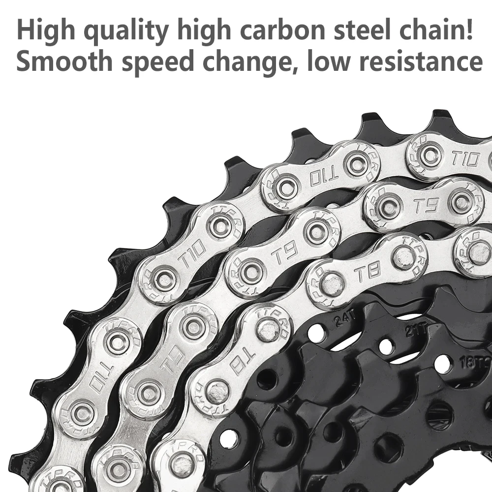 SUNSHINE 10S MTB Bike Cassette Sprocket 11-40/42/46/50T MTB Mountain Gravel Bike Flywheel TTPRO T10 Bike Chain Cycling Parts