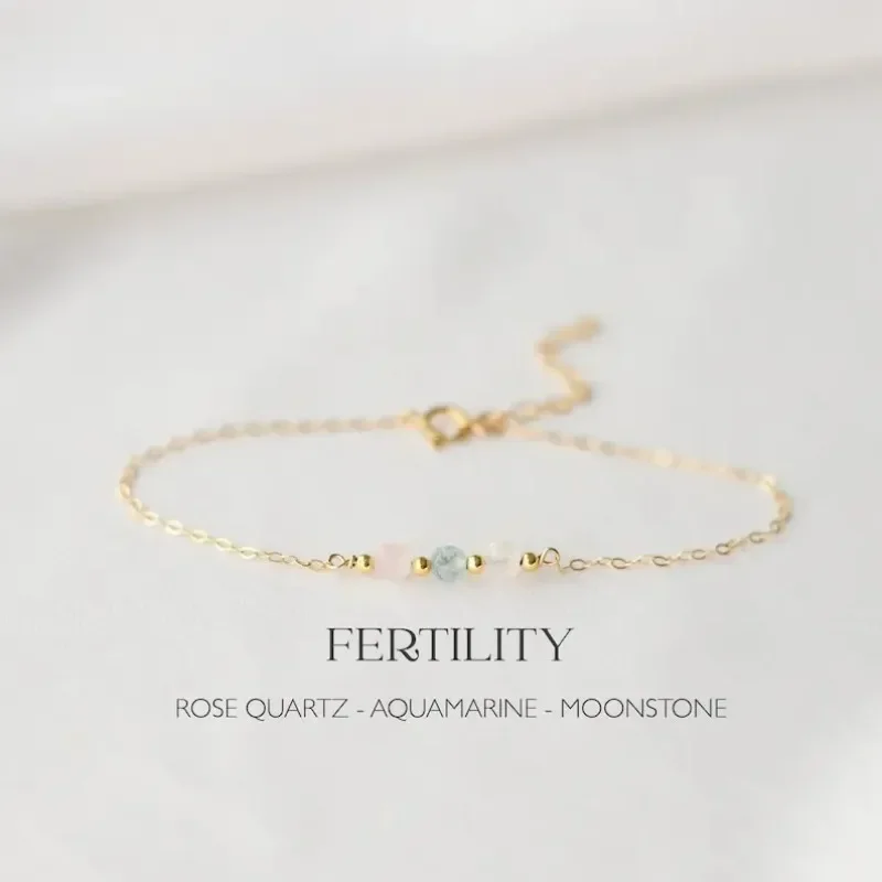 Fertility crystal bracelet | Fertility jewelry, rose quartz