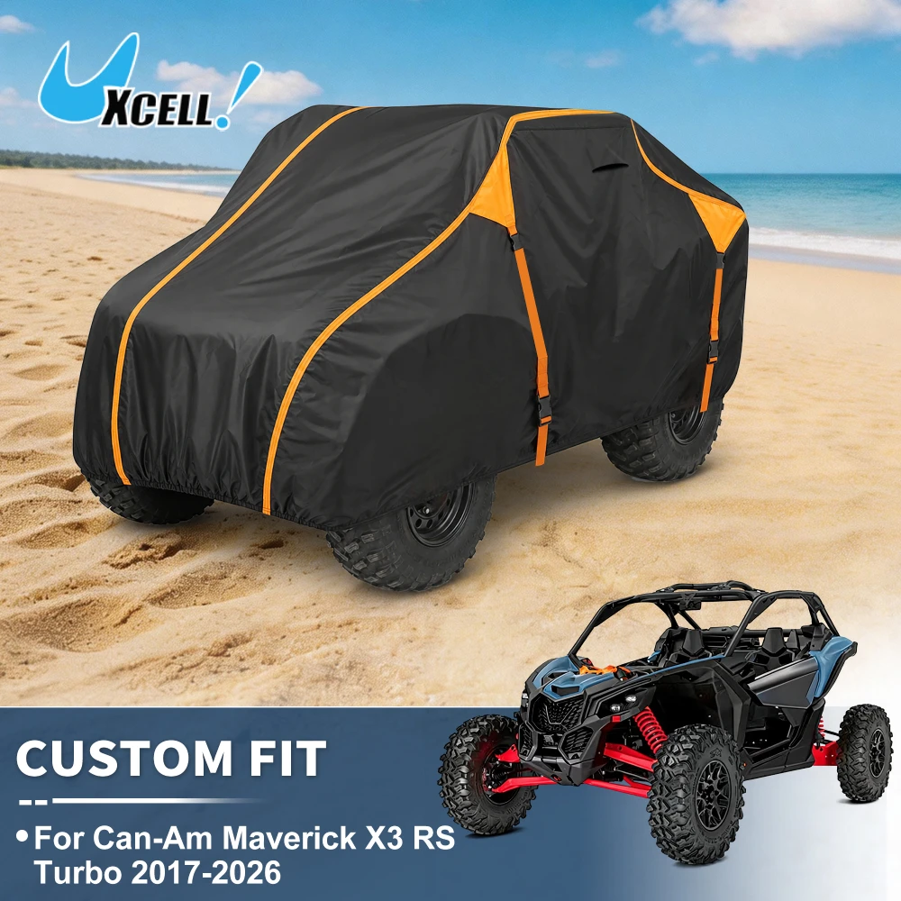 Uxcell Waterproof UTV Cover for Can-Am Maverick X3 RS Turbo 2017-2026 210D Oxford Windproof Outdoor All Weather Protection Cover