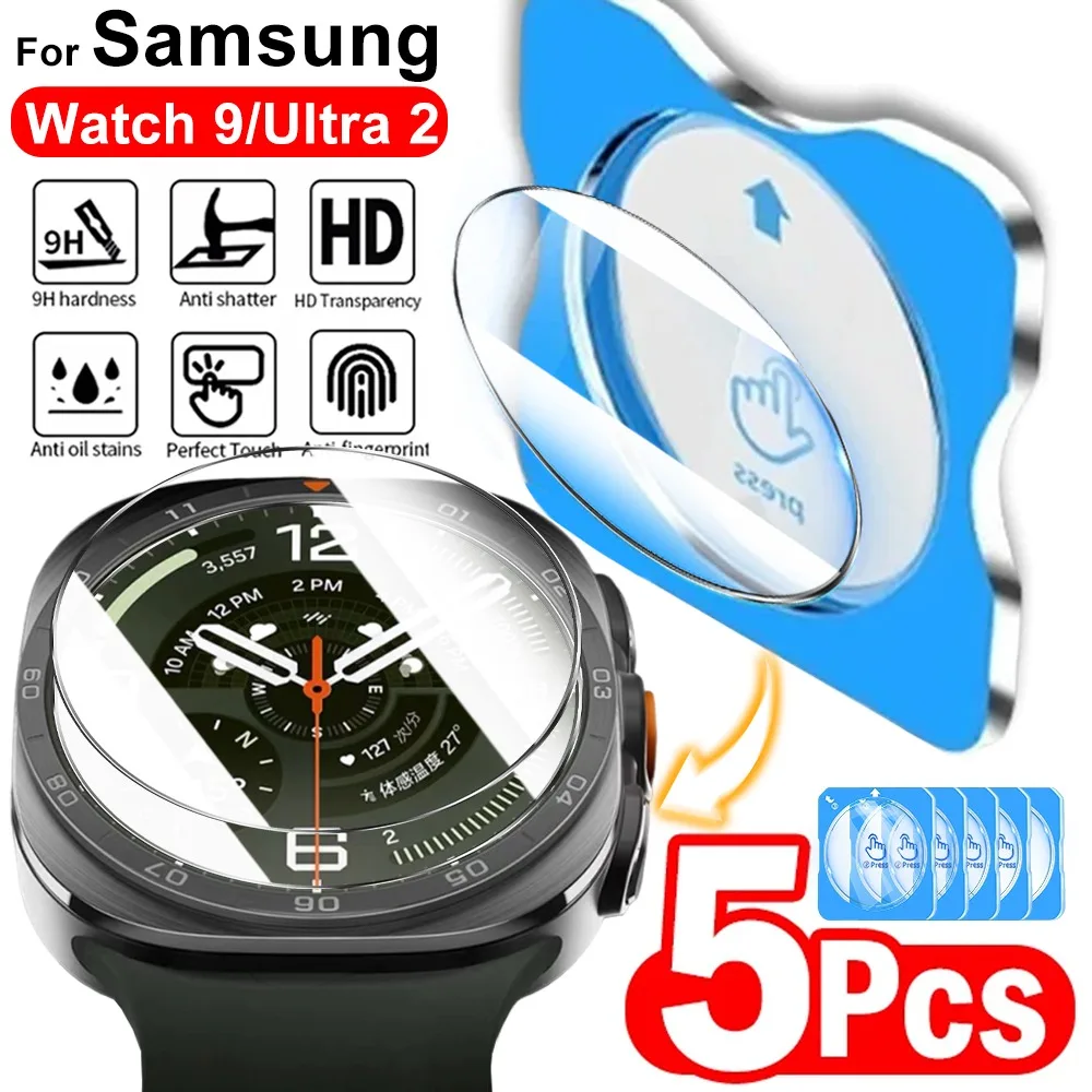 For Samsung Galaxy Watch 9 40/44mm Ultra 2 2026 Screen Protector Tempered Glass Protective Film Auto-alignment Installation Kit