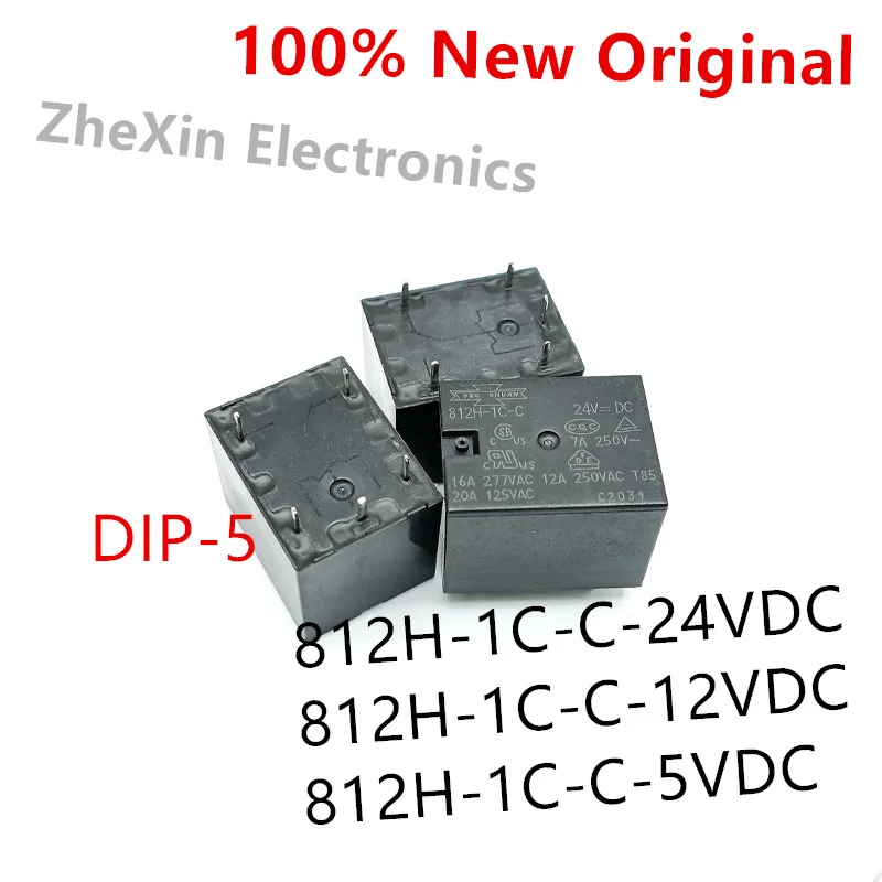 5-10PCS/Lot   812H-1C-C-12VDC 、812H-1C-C-24VDC 、812H-1C-C-5VDC   DIP-5   New Power Relay  812H-1C-C-24V   812H-1C-C