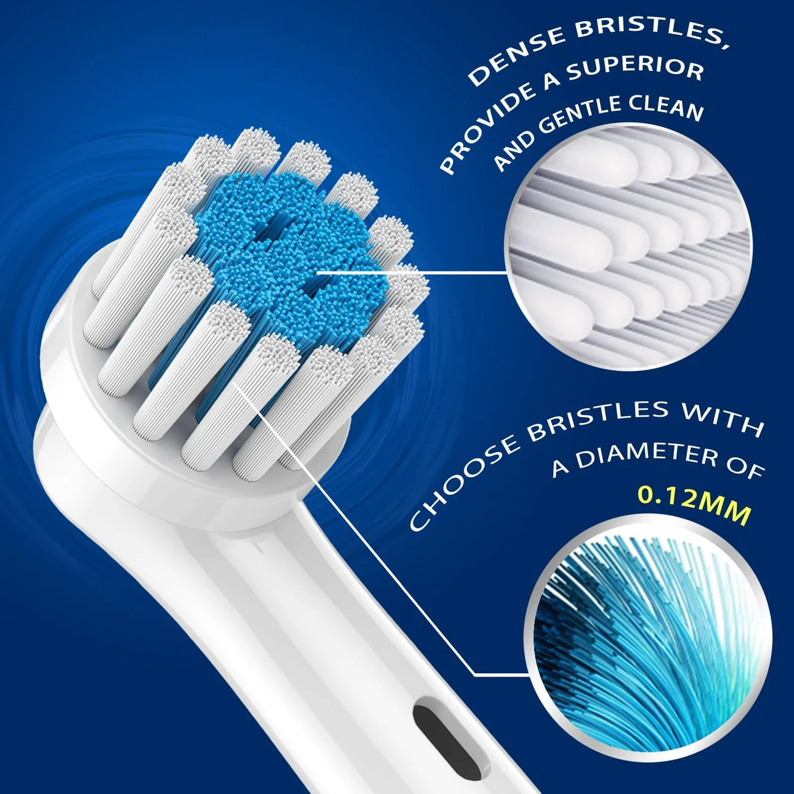 Professional Electric Brush Heads 8PCS/4PCS Electric Toothbrush Brush Heads Vitality Nozzles Deep Cleaning Exquisite Toothbrush