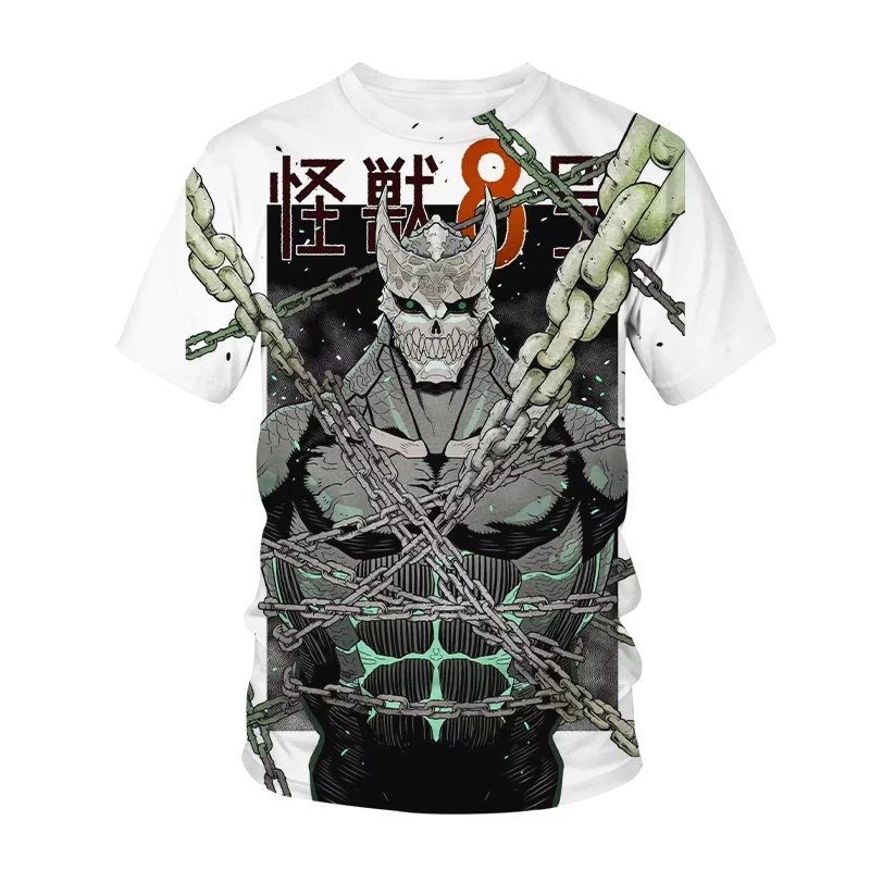 

Summer New Monster 8 Anime Character 3d Printed T-shirt Fashion Casual Sports Short Sleeve Loose Comfortable Men's Clothing