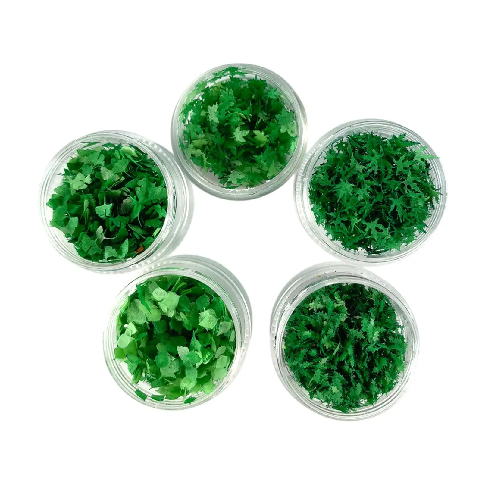 5Pcs Simulation Leaves Multipurpose Grass Scene for Train Models War Game Terrain Railway Layout Microlandscapes Miniature Base
