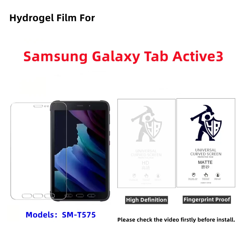 2pcs HD Tablets Hydrogel Film For Samsung Galaxy Tab Active3 Matte Screen Protector For Galaxy Tab Active3 Clear Protective Film