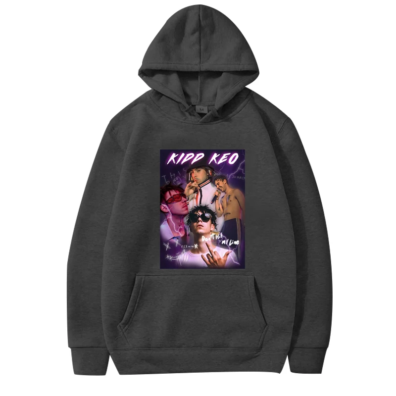 Kidd keo fashion Style graphic hoodie 2025 men ’s women vintage hip hop Long sleeve streetwear print oversized top hoodie unisex