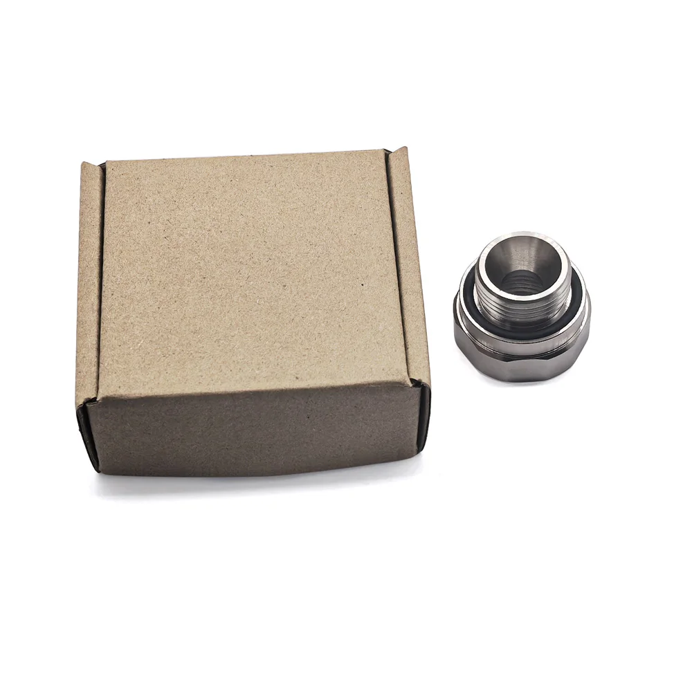 

A-211 27mm-2.0 Oil Drain Valve Adapter Silver Electroplated Nickel Finish Automotive Parts Threaded Size Adapter for Automotive