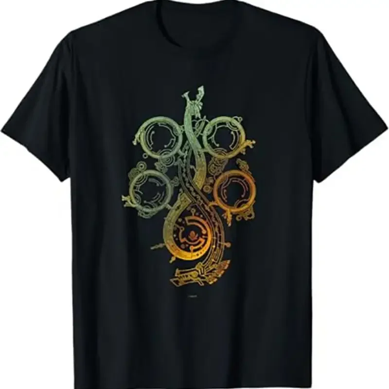 

Ornate Symbol Graphic Tee Breathable Cotton T-Shirt Men Trip Style