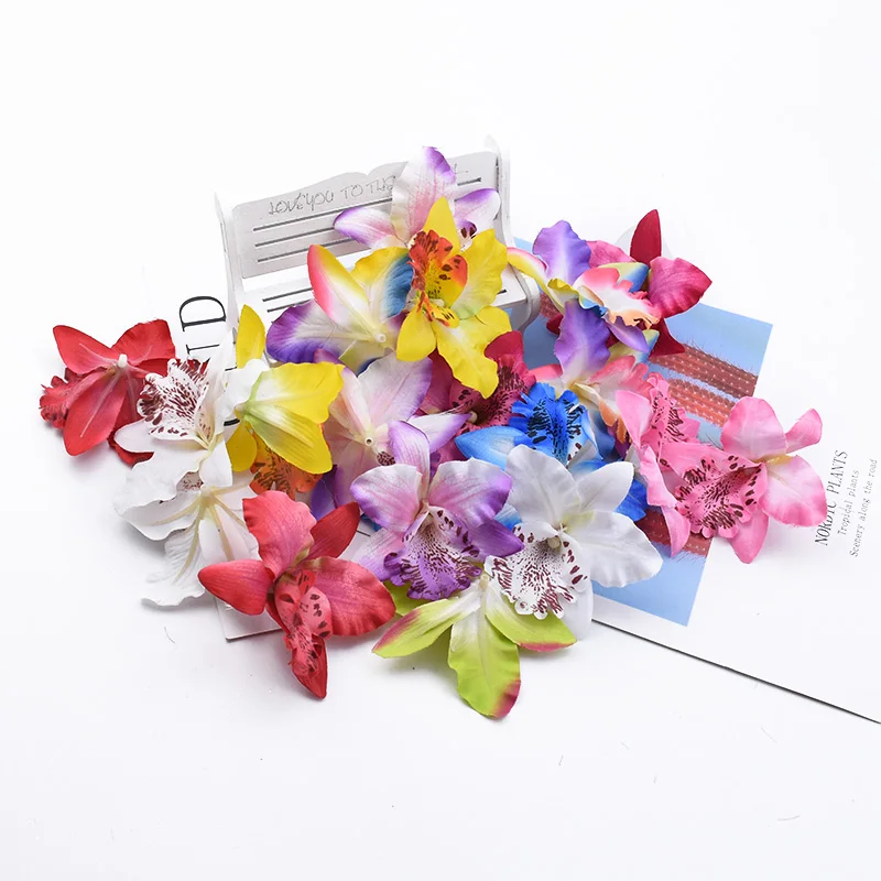 50/100 Stücke Schmetterling Orchidee Künstliche Blumen Pflanzen Wand Hochzeit Kranz Hause Zimmer Decora Braut Diy Geschenke Zubehör Ausverkauf