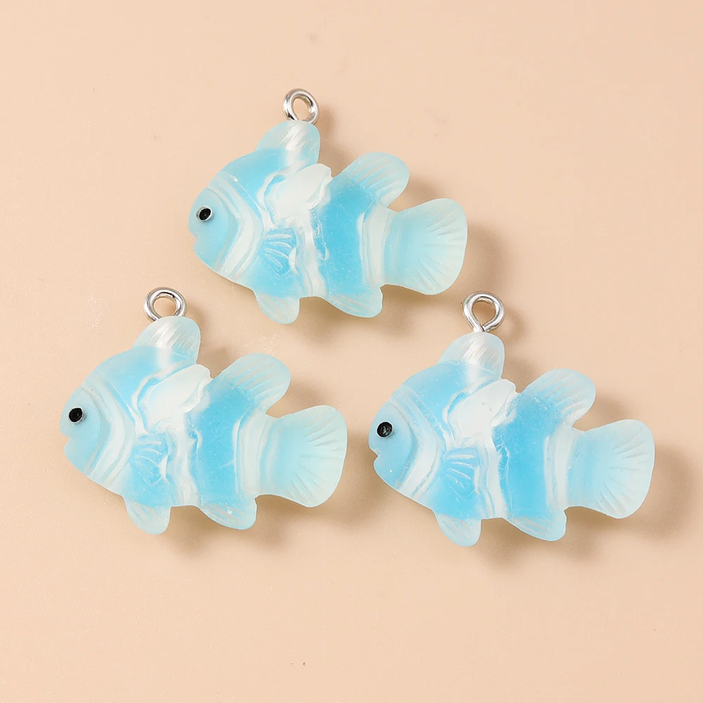 

Leslie 10pcs Cute Lovely Resin Clown Fish Charms Pendants for Cute Earrings Bracelet Necklace DIY Jewelry Making Handmade Craft