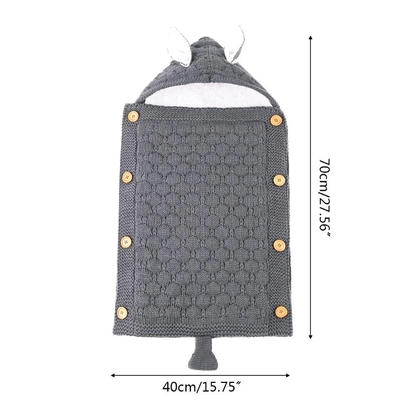 J15U غطاء محرك السيارة زر سميك دافئ عربة النوم مغلفات قماط بطانية