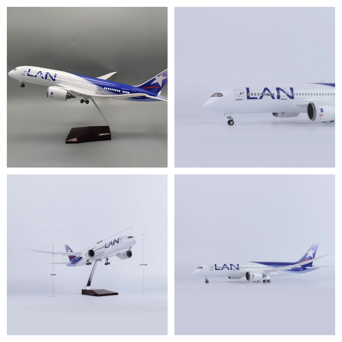 

47CM Chile LAN Airline Airplane Model 787 B787 LANChile Dreamliner Aircraft Plastic Resin Replica Plane For Collectible Model