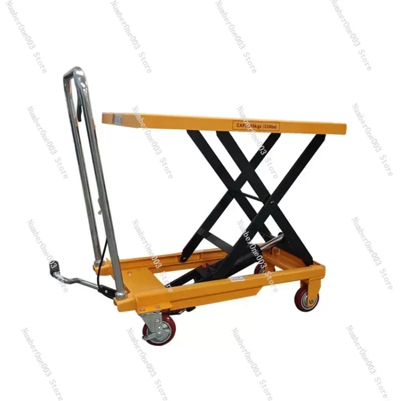 

Fork Lift CE Manual Hydraulic Trolley Lift Table Light Weight Table Size Hand Valve 300kg 500kg 815*500*50mm Fixed Handle 210mm