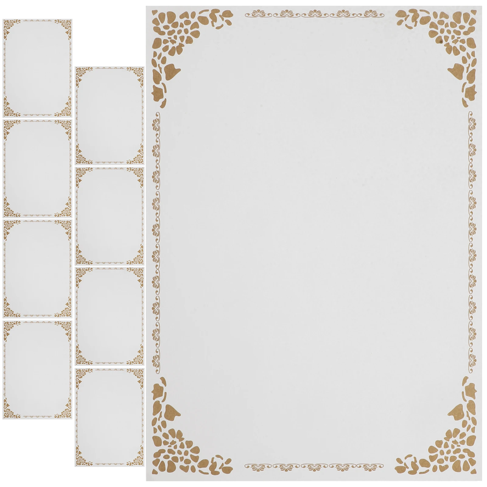 10 Pcs Honor Certificate Paper Blank Kraft Papers Certificates for Students Award