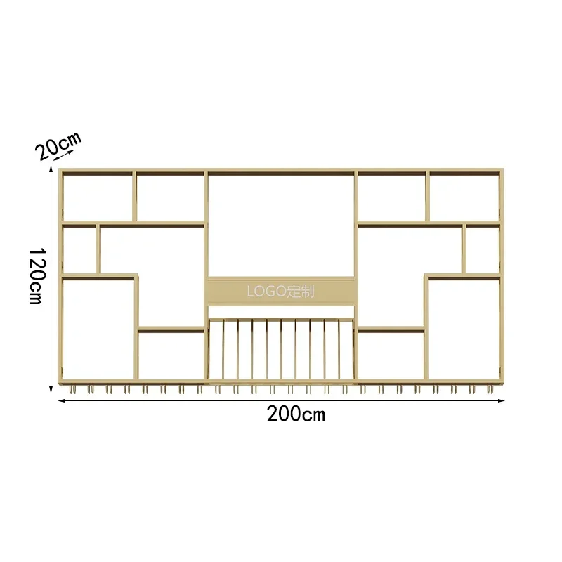 Variant: 200x20x120cm gold