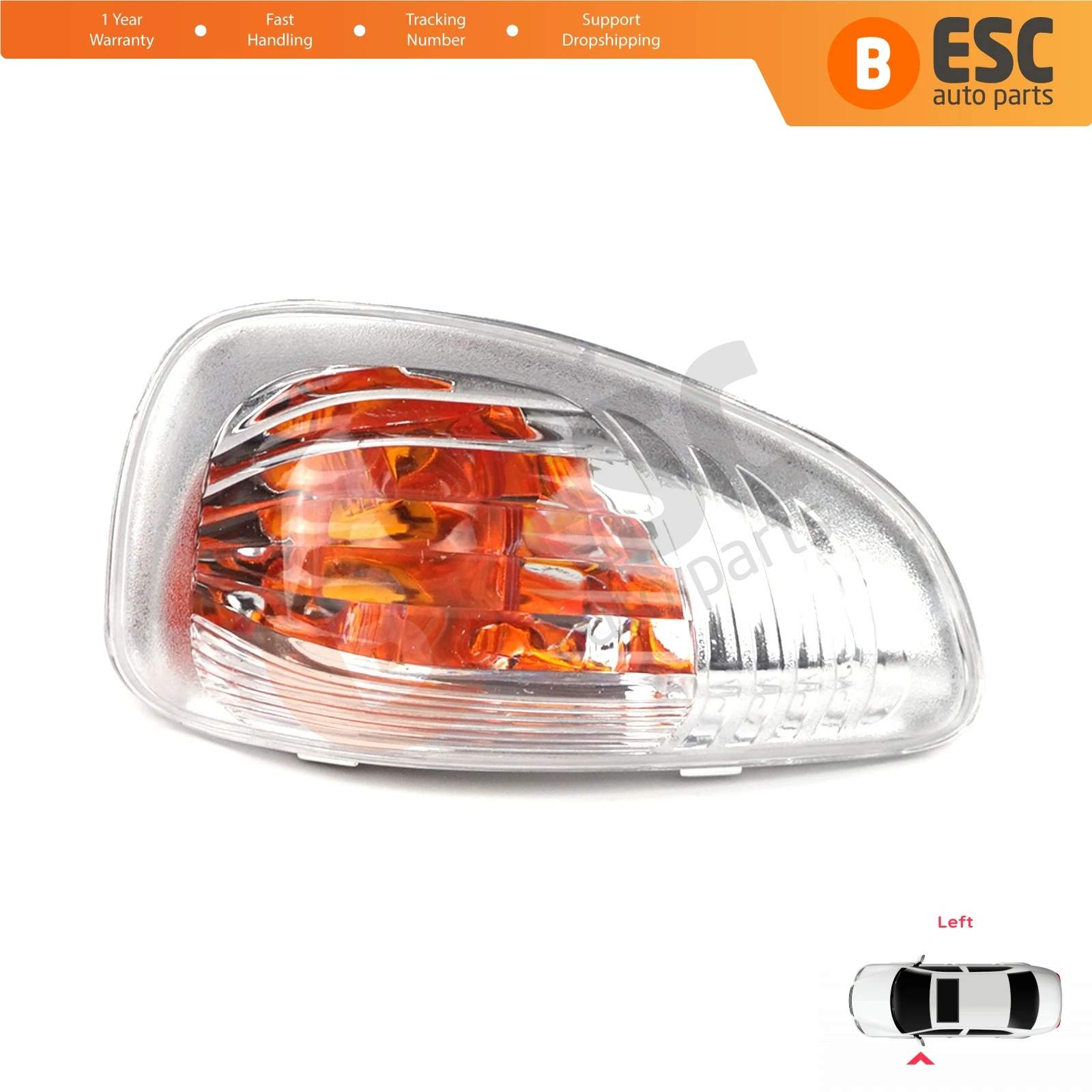 ESC Auto Parts ESP625-1 Side Mirror Indicator Left Lens 7485120621 for Renault Master Movano Fast Shipment Ship From Turkey