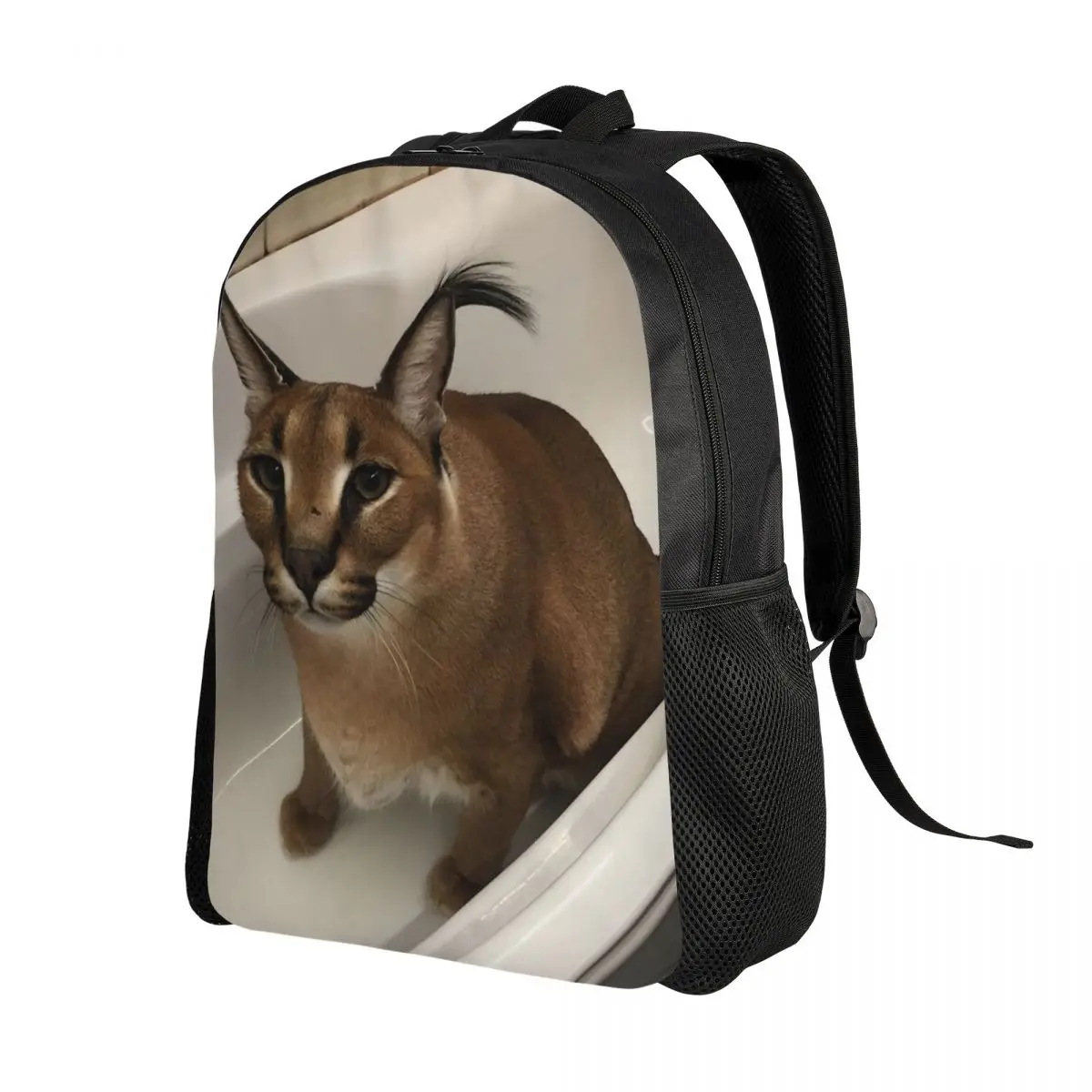 Personalized Floppa Cute Meme Backpacks Women Men Fashion Bookbag for School College Funny Caracal Cat Bags