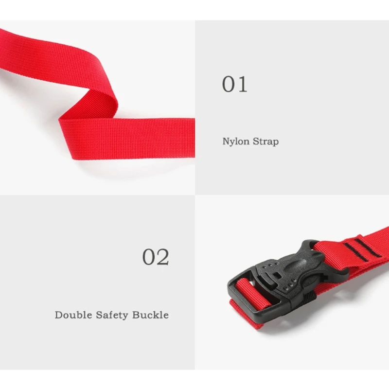 4pcs Nylon Buckle Strap Luggage Lash Belt Strap Tied Belt Fastening Straps N58B