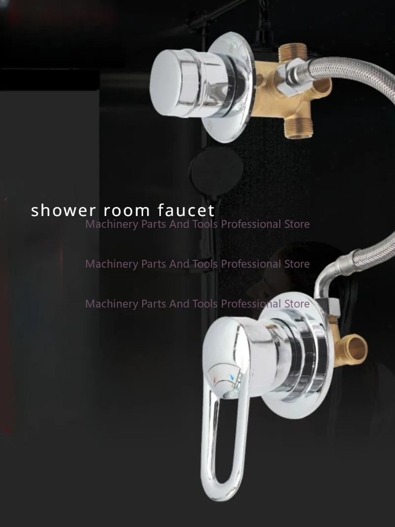 Bathroom Brass Faucet Three-way Mixing Valve Outlet Thread Center Distance 10cm Shower Mixer Bathroom Valve