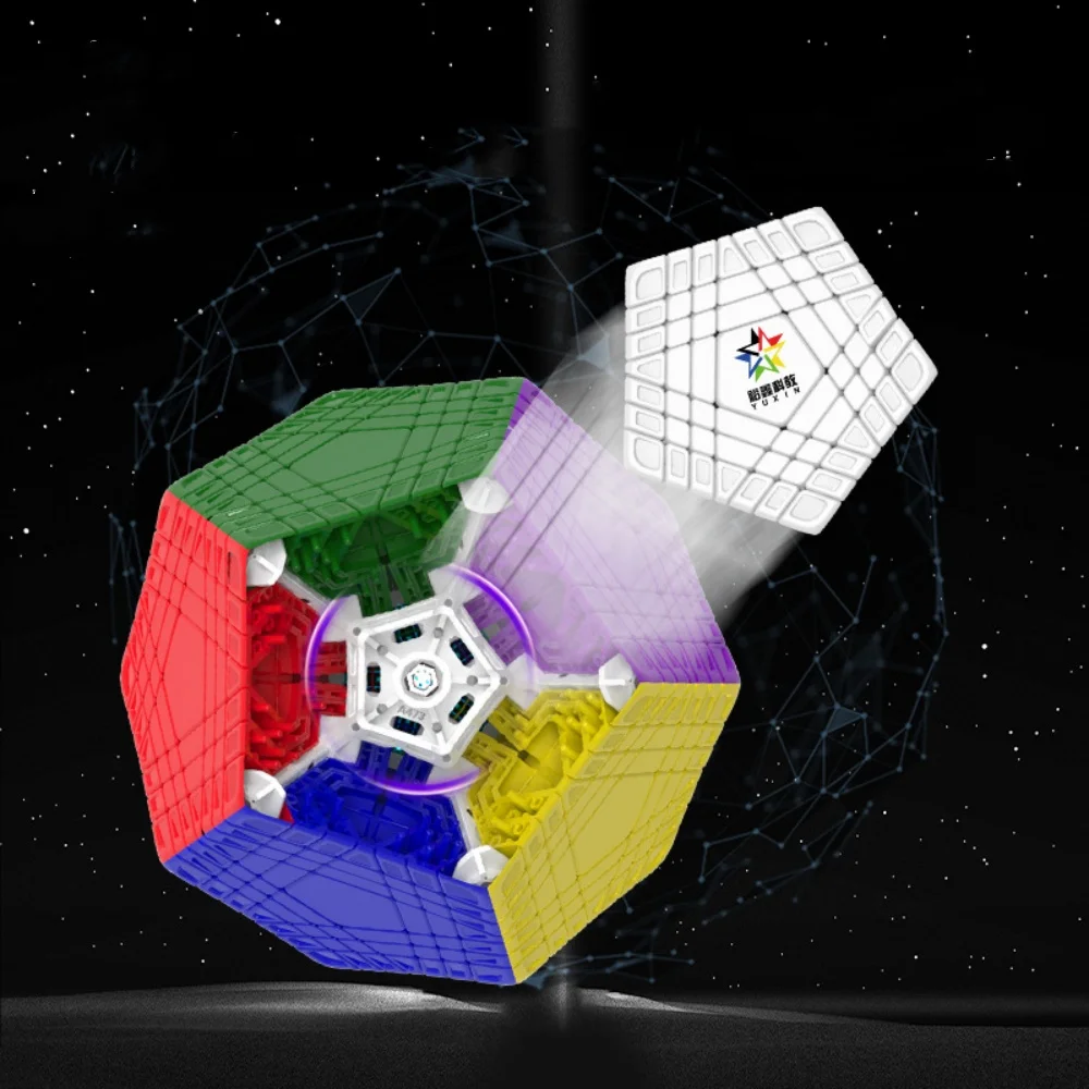 YuXin TeraMinx HuangLong 7x7 Cubo Megaminx rompecabezas, Cubo mágico sin pegatinas, juguetes educativos profesionales de velocidad