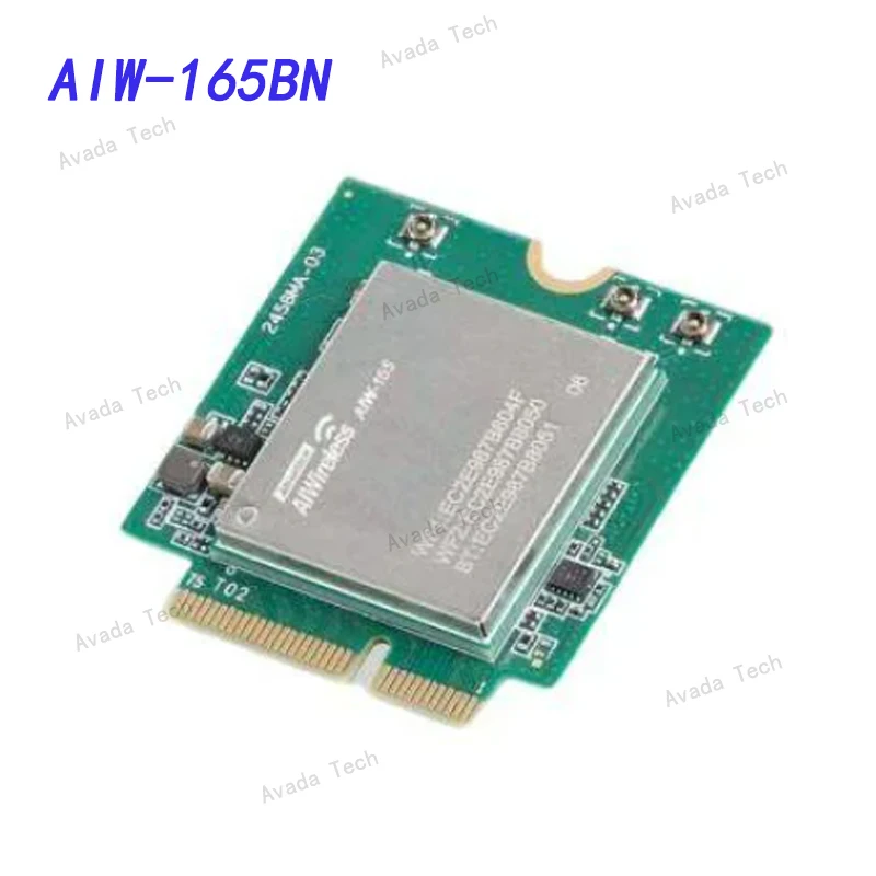 AIW-165BN Multi protocol module IEEE 802.11ax (2.4G/5G)+Bluetooth 5.3 M.2 2830 Module (requires antenna and cable)