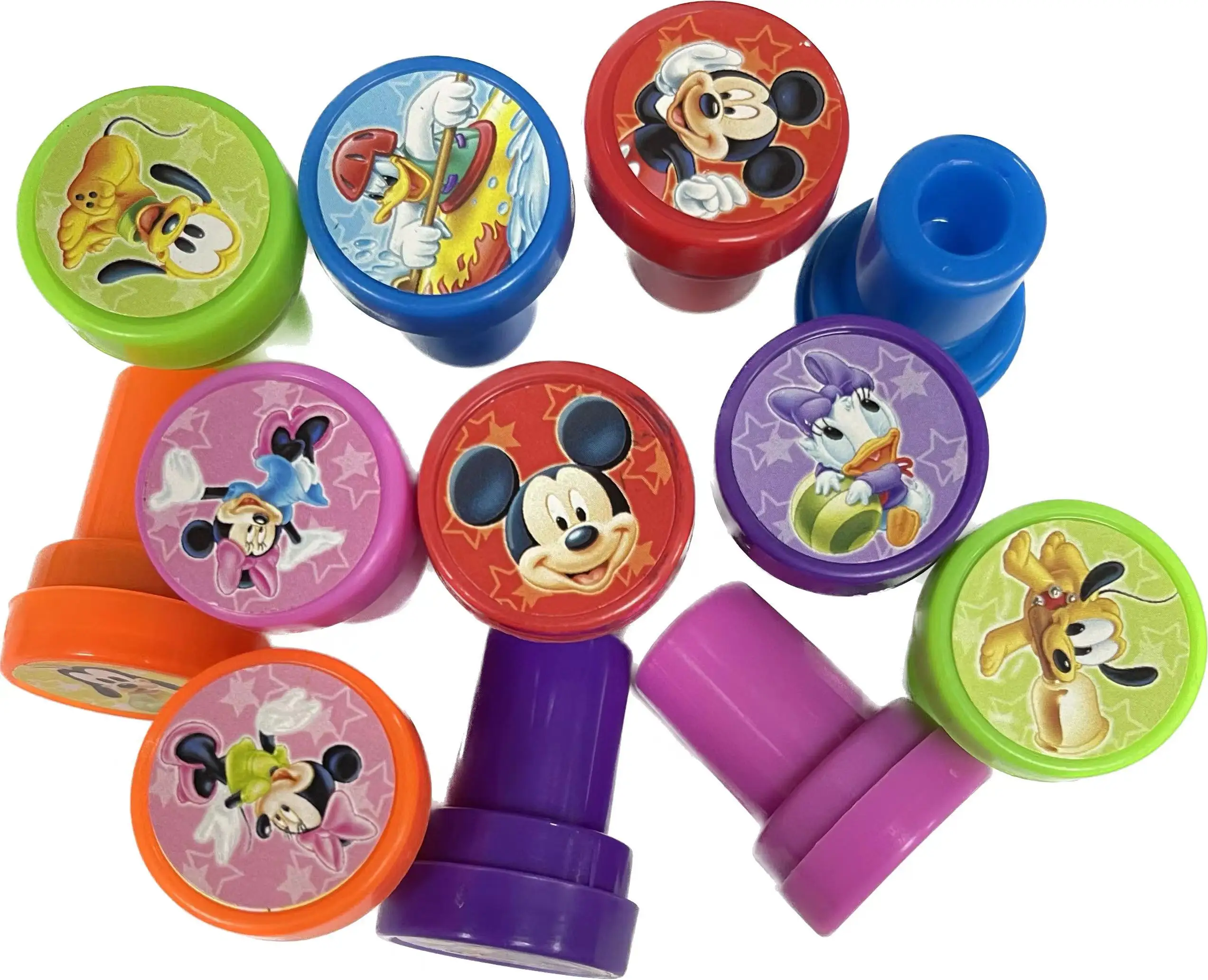 12/24/36Pcs Mickey Minnie Mouse Stamps Party Favors Toys Goodie Bag Pinata Fillers Kids Birthday Gifts Classroom Rewards Prizes