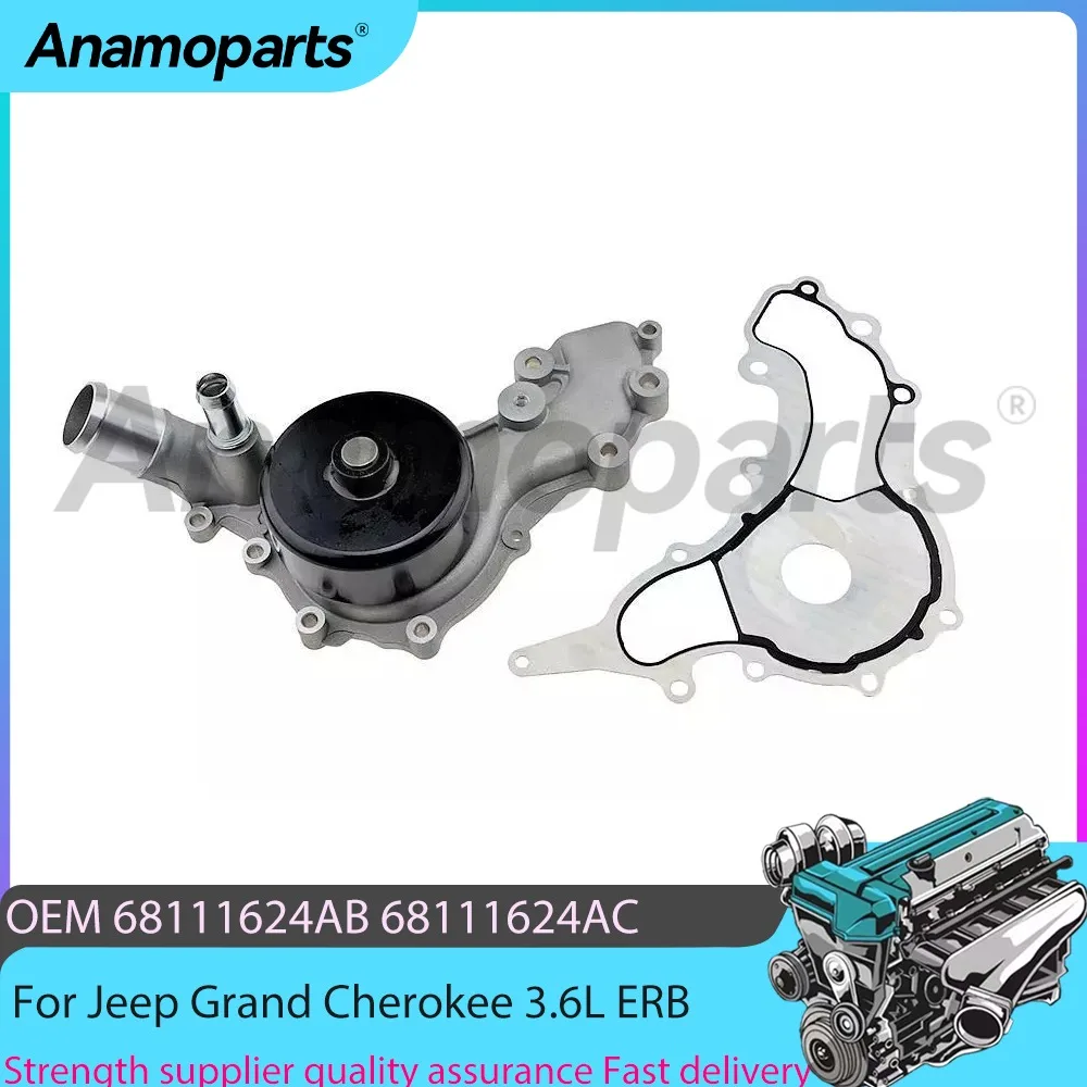 

Engine Water Pump Fit 3.2 3.6 L V6 GAS Flex For Jeep Cherokee Chrysler 200 Convertible Dodge Avenger 3.2L 3.6L ERB EHK 14-21