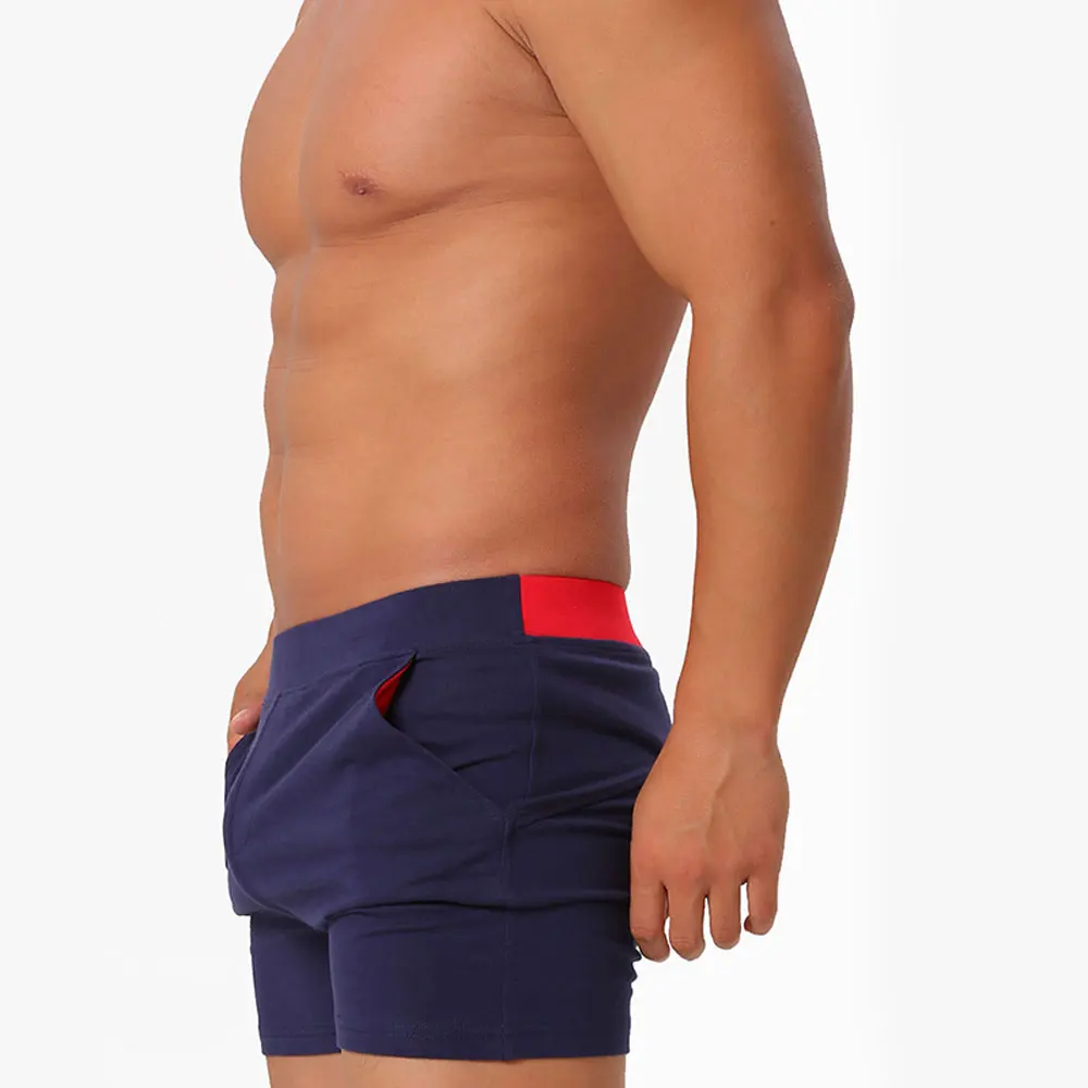 남성 속옷 복서 팬츠 UXH 고품질 남성 속옷 반바지 브랜드 게이 남성 복서 홈 슬립웨어 스포츠 반바지