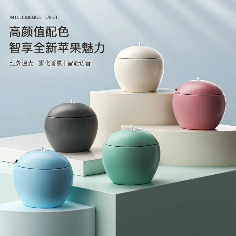 

Новый умный унитаз, полностью автоматический, встроенный без ограничения давления воды M1, круглый унитаз в форме яиц в форме яблока