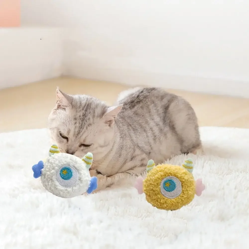 Jouet en Peluche Interactif et Amusant pour Chat, Mini Dents, Grincement, Herbe à Chat, Accessoires pour Animaux de Compagnie