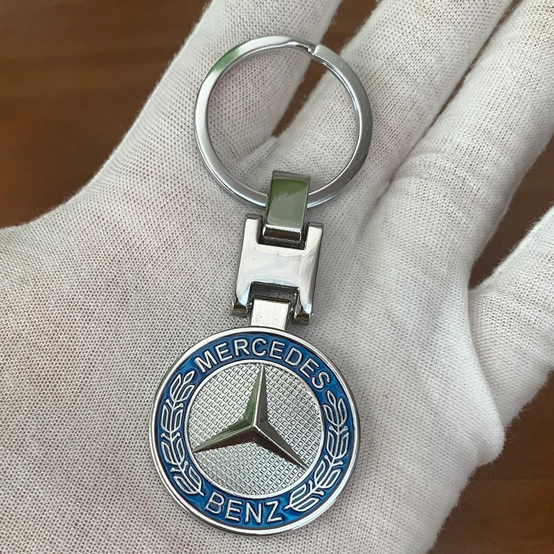 1Pcs High Quality Metal Car Logo Keychain For Mercedes Benz AMG Smart W205 C300 W203 W206 W108 W124 W126 W140 W168 W169 W176