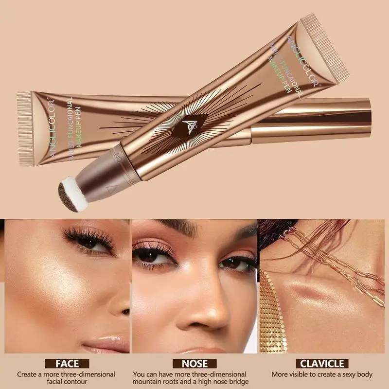 Highlighter Beauty Wand Liquid Beauty Foundation Wand Long Lasting Beauty Face Concealer Pen Body Face Contouring Makeup For