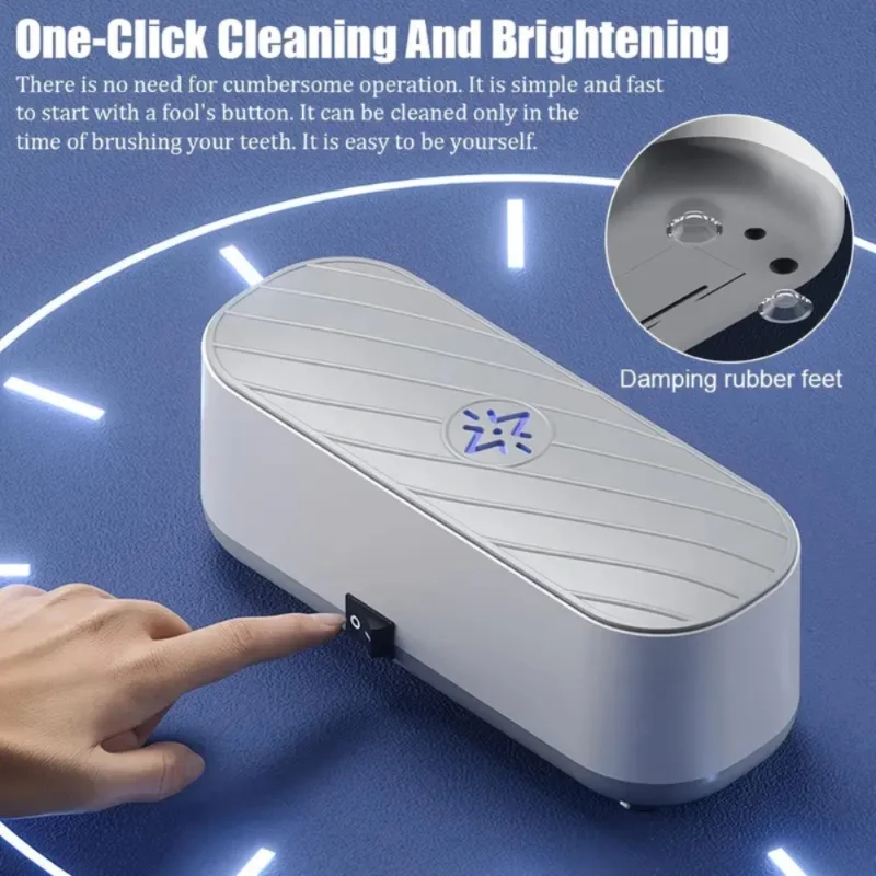 45kHz Ultrasonic Jewelry Cleaner for Rings, Watches, Necklaces, Eyeglasses, Coins - Adjustable Vibration & Temperature, Chemical