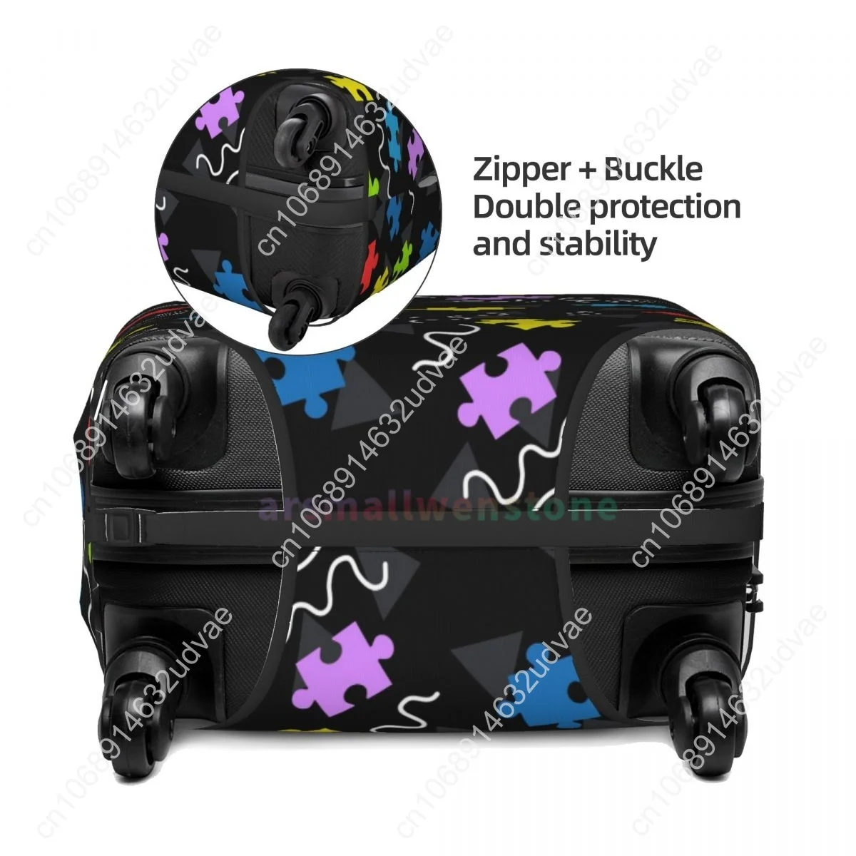 Peça de quebra-cabeça capa de bagagem protetor de mala engrossar elasticidade poeira coberta anti-risco capa protetora 18-32 Polegada