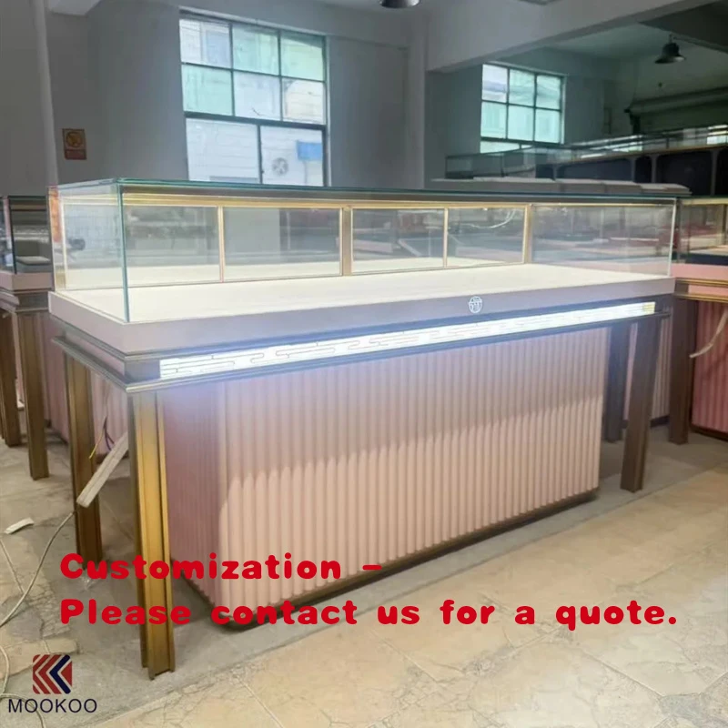 

custom.Premium Detachable-Shelf Jewelry Glass Display Cabinet Handmade Glass Showcase